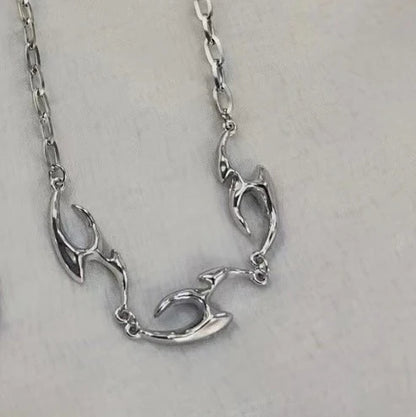 New Irregular Shaped Metal Necklace