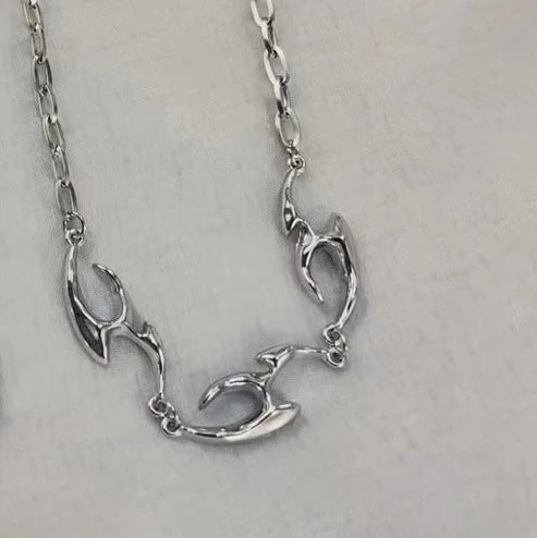 New Irregular Shaped Metal Necklace